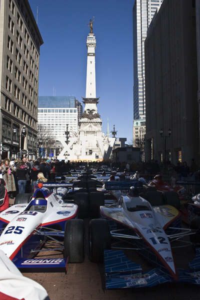 Indy Cars at Super Bowl